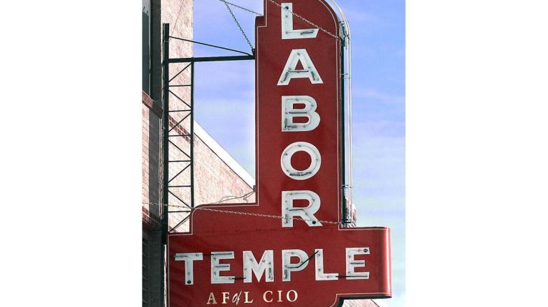 Duluth Labor Temple Building Sign