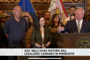 Governor Walz and supporters