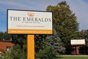 The Emeralds at Grand Rapids facility sign